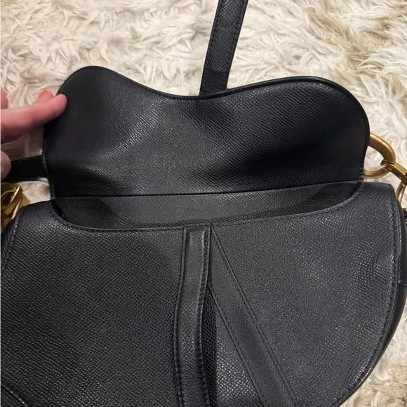 Dior Black Leather Saddle Bag - Picture 7 of 11
